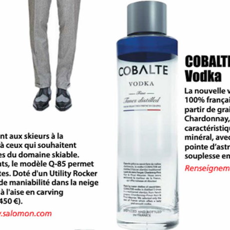 Cobalte vodka est dans le magazine Le Point du 8 janvier 2015